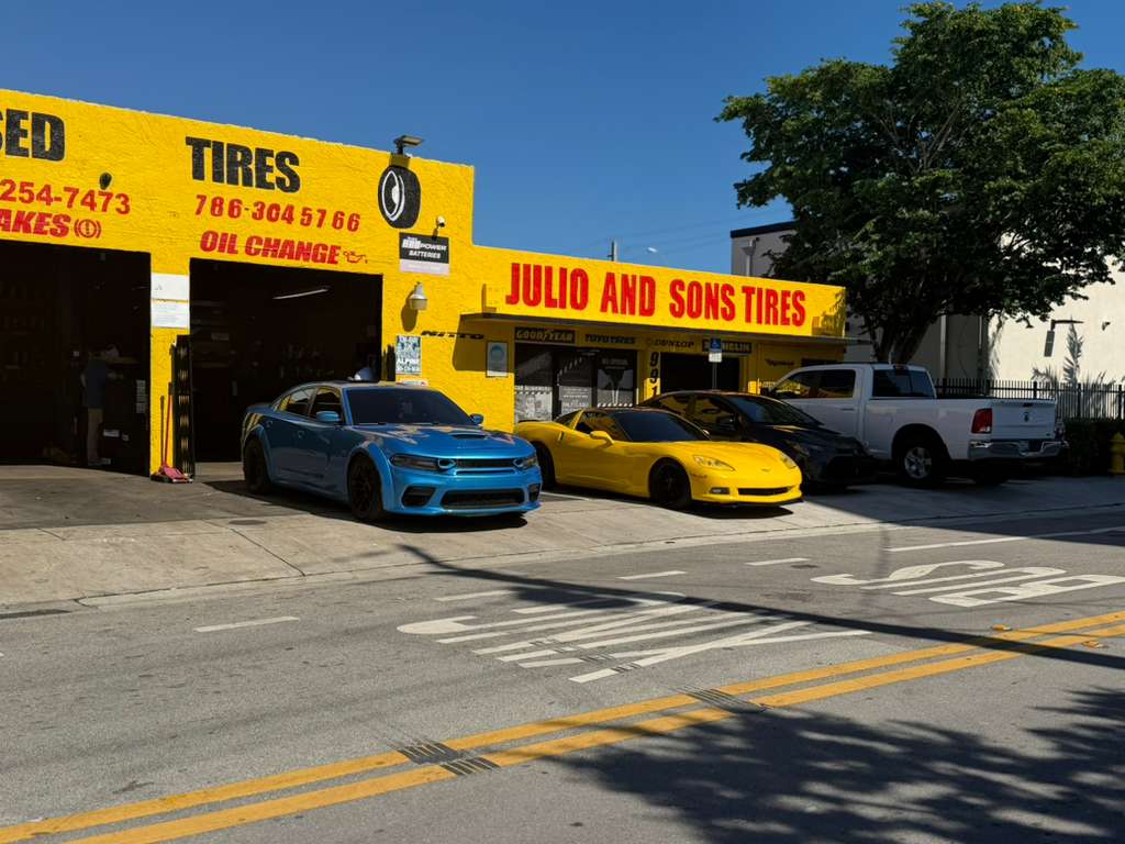 Julio and Sons Tires - Exterior of the shop in Miami